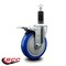 Service Caster 5'' Blue Poly Swivel 1-1/8'' Expanding Stem Caster Total Lock Brake SCC-EXTTL20S514-PPUB-BLUE-118 - alternate 2